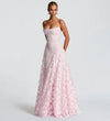 Women's Spaghetti Strap Evening Floral Jacquard Maxi Dress