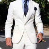 Elegante 3-teiliger Hochzeits-Smoking für Herren – Slim Fit Bräutigam-Anzug