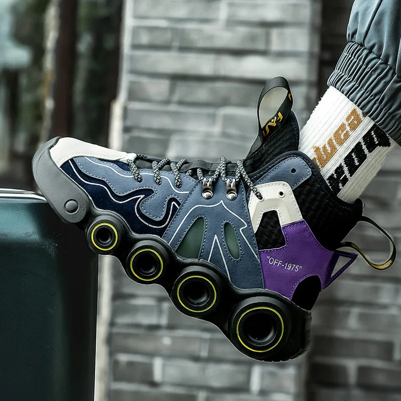 Luxuriöse Wheel-Sole Sneaker für Herren – Atmungsaktive Designer Fashion-Sneaker
