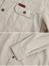 Men’s Pure Cotton Loose Fit Long Sleeve Tooling Cargo Shirt