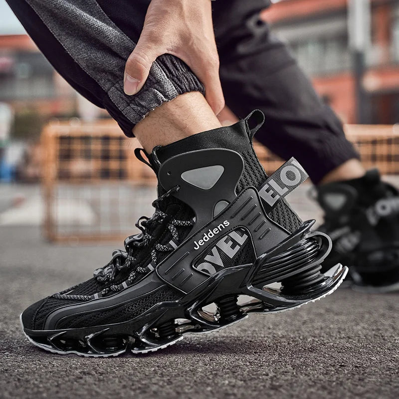Der „Shadow-Elite“ Luxus-Sneaker | Stealth Black Designer-Sneaker für Herren