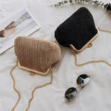 Natural Rattan Boho Crossbody Bag | Small Straw Beach Messenger for Women