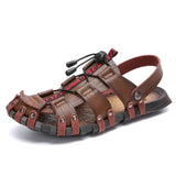 Herren Leder-Sommersandalen – Bequeme Freizeit-Slipper für Herren