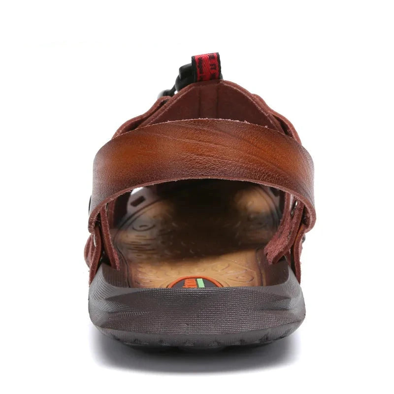 Herren Leder-Sommersandalen – Bequeme Freizeit-Slipper für Herren