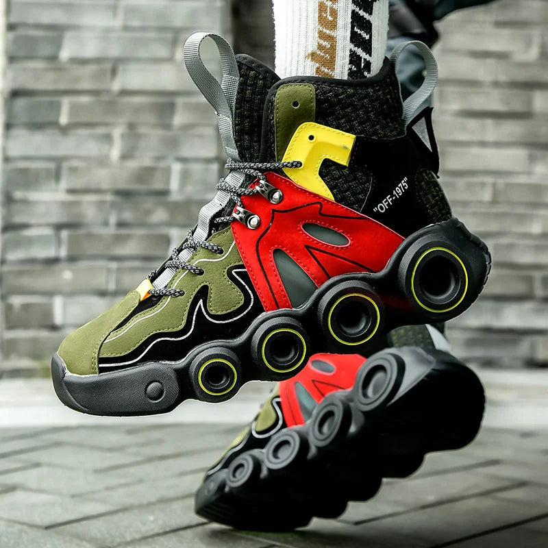 Luxuriöse Wheel-Sole Sneaker für Herren – Atmungsaktive Designer Fashion-Sneaker
