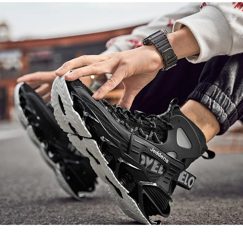 Der „Shadow-Elite“ Luxus-Sneaker | Stealth Black Designer-Sneaker für Herren