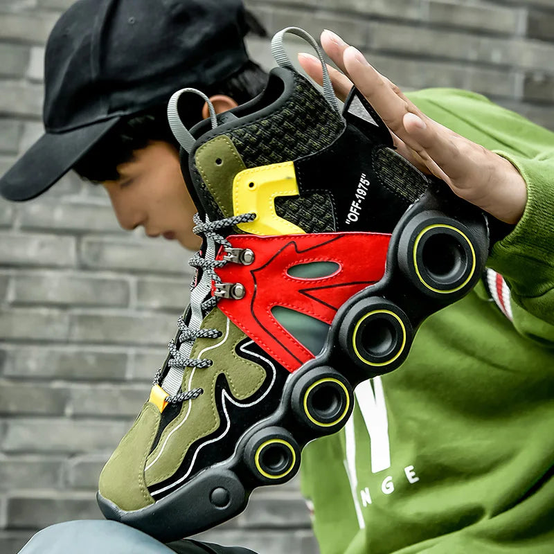 Luxuriöse Wheel-Sole Sneaker für Herren – Atmungsaktive Designer Fashion-Sneaker