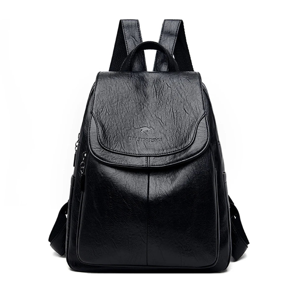 Women's Soft Leather Fashion Backpack | Ladies Designer Shoulder Bag
