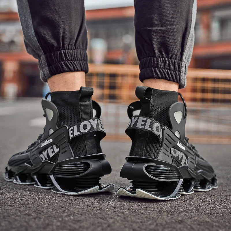 Der „Shadow-Elite“ Luxus-Sneaker | Stealth Black Designer-Sneaker für Herren