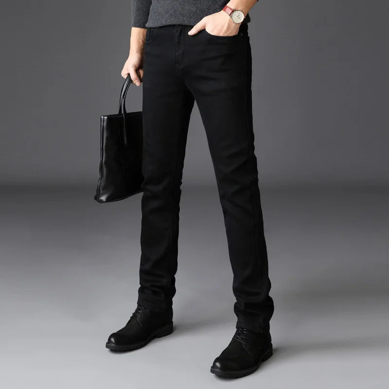 Men’s Regular Fit Classic Straight Leg Denim Stretch Jeans