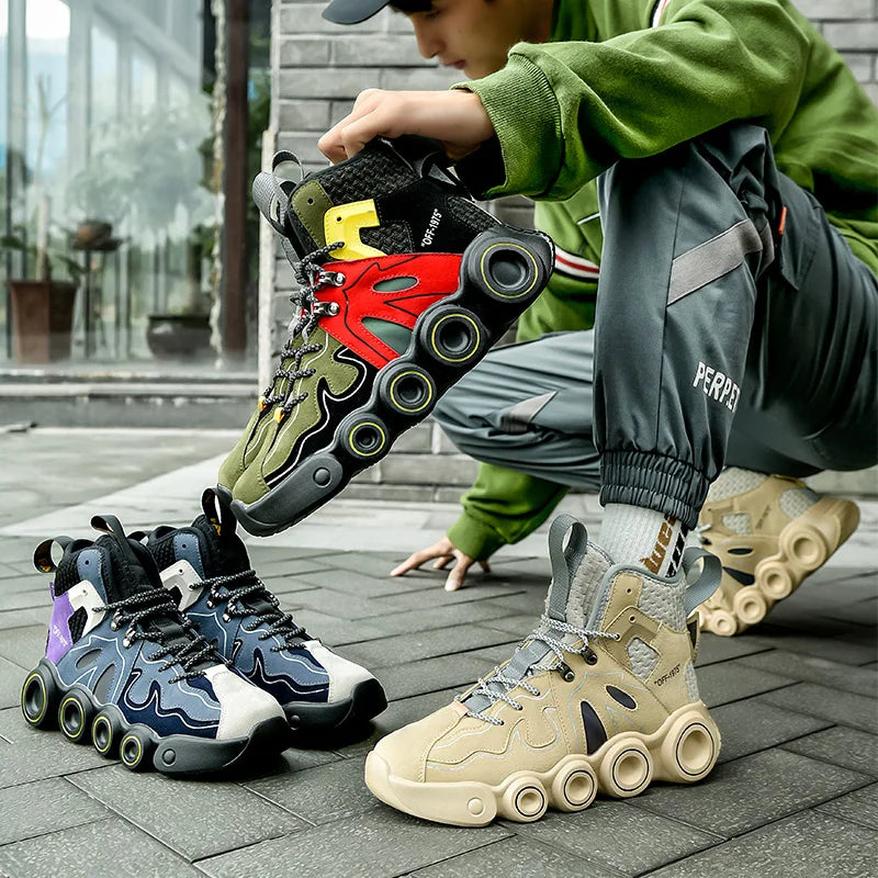 Luxuriöse Wheel-Sole Sneaker für Herren – Atmungsaktive Designer Fashion-Sneaker