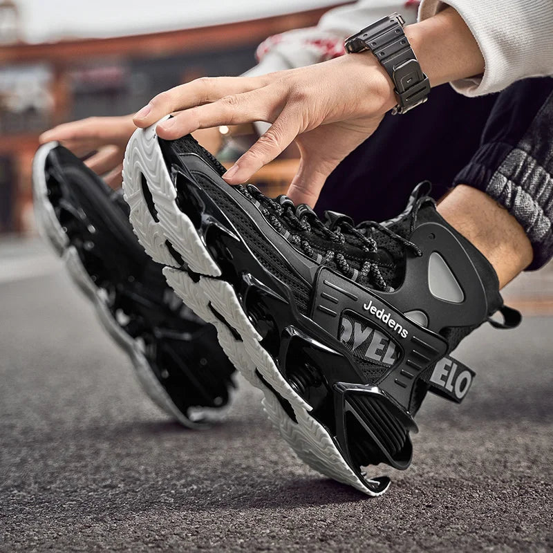 Der „Shadow-Elite“ Luxus-Sneaker | Stealth Black Designer-Sneaker für Herren
