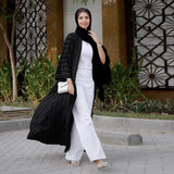 Die "Flora" Frühlingsabaya: Atemberaubender Kaftan im marokkanischen Stil und Dubai Robe mit Aufdruck