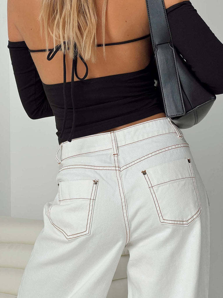 Damen Loose Fit Gestreifte Jeans – Lässige Wide Leg Jeans im europäischen und amerikanischen Stil