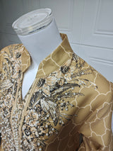 The "Mosaic Diamond" Gown – Signature Printed Dubai Abaya – Boutique Morocco Style Kaftan