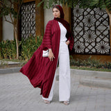 Die "Flora" Frühlingsabaya: Atemberaubender Kaftan im marokkanischen Stil und Dubai Robe mit Aufdruck