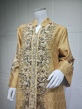 The "Mosaic Diamond" Gown – Signature Printed Dubai Abaya – Boutique Morocco Style Kaftan