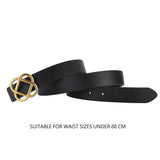 Damen-Wildleder-Rindledergürtel 2,8 cm – Vintage schmaler Gürtel mit Retro-Goldschnalle