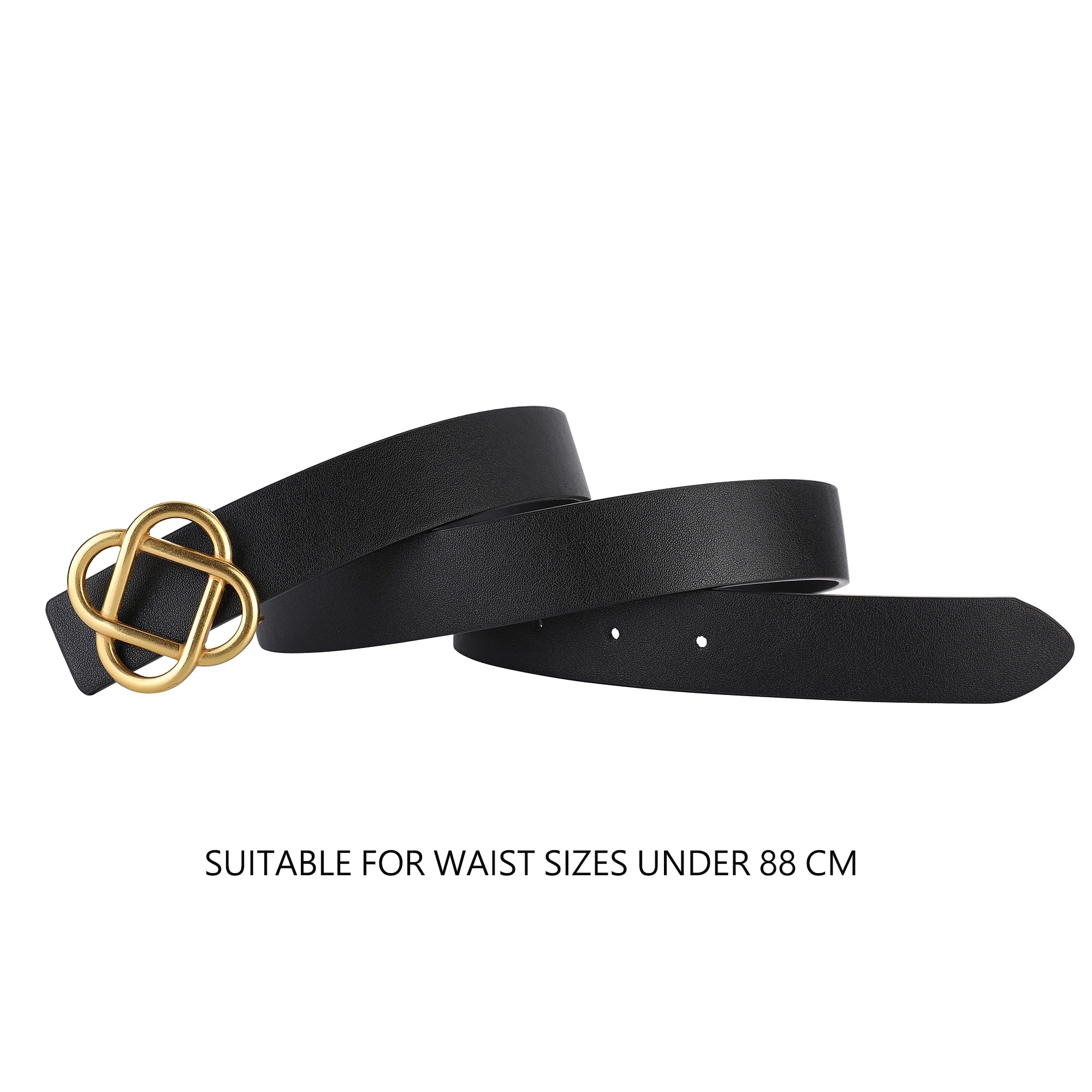 Damen-Wildleder-Rindledergürtel 2,8 cm – Vintage schmaler Gürtel mit Retro-Goldschnalle