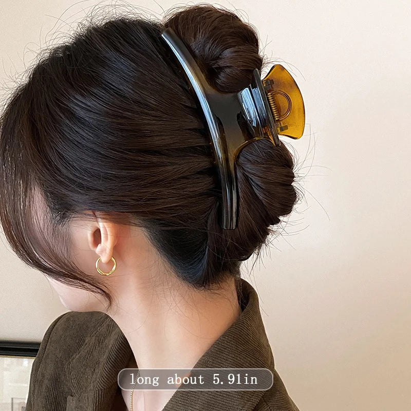 Elegant Solid 5.91in Large Hair Claw for Women