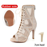 The "Diamond Stage" Dance Boots: Sparkling Rhinestone Latin & Jazz Shoes