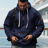 The Heritage Heavyweight: Men's American-Style Loose Fit Fleece-Lined Hoodie