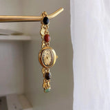 Vintage Damen-Armbanduhr aus Jade – Natürliches Jadeit-Armreif-Uhr