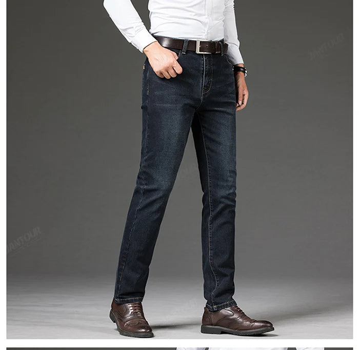 Men’s Classic Cotton Denim Overalls – Straight Leg Jeans