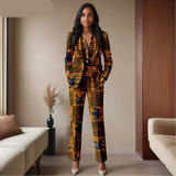Das „Legacy“ Executive Set: Lebhafter 3-teiliger Anzug aus Ankara | Einreihiger Blazer, passende Weste & hoch geschnittene Hose