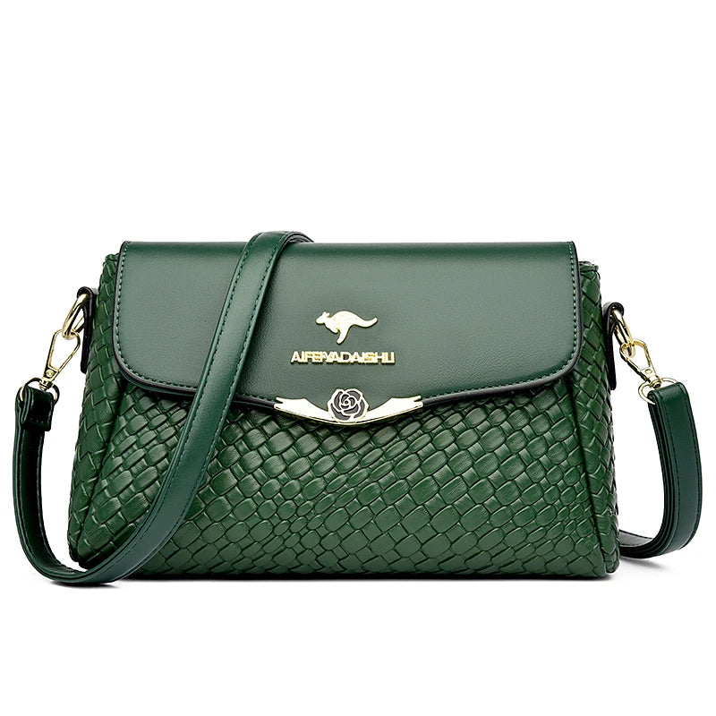 Die gewebte Wölbung Silhouette Luxus-Stricklederhandtasche