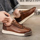 Herren Luxus-Sneaker – Atmungsaktive modische Laufschuhe, lässige Leder-Slipper