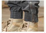 Men’s Winter Y2K Harem Tactical Utility Fleece Cargo Pants
