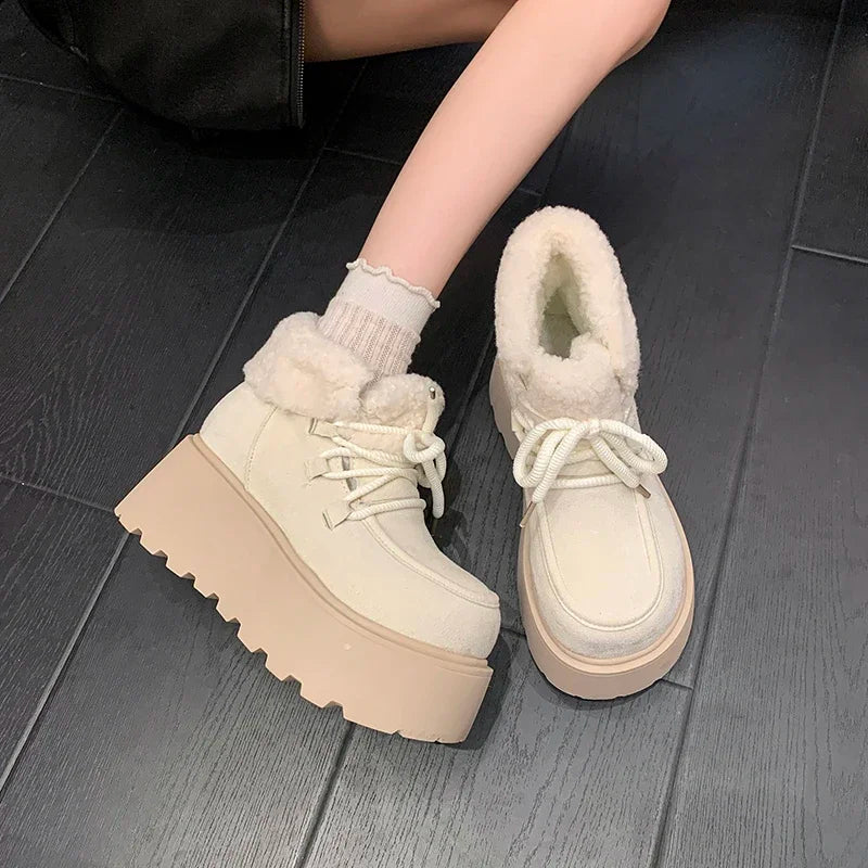 Women’s Chunky Platform Snow Boots – Ultra-Warm Fur-Lined Winter Booties