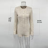 Eleganter, luxuriöser Cardigan-Strampler für Damen | Langärmeliger Jumpsuit mit hoher Taille und Wickeldesign