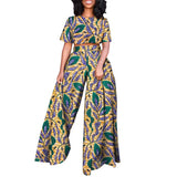 Ankara Print Short Blouse and Pants Tracksuit, Traditional Dashiki Clothing
