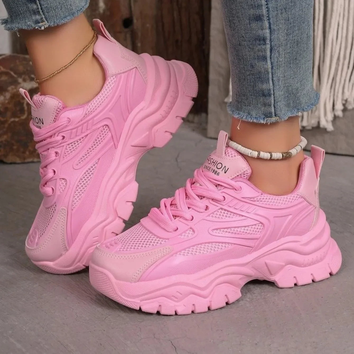 The Urban Designer Trainer: Women’s Chunky Platform Lightweight Sneakers