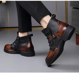 Men's Retro Ankle Boots – Fashion Casual Motorcycle Boots with Side Zipper