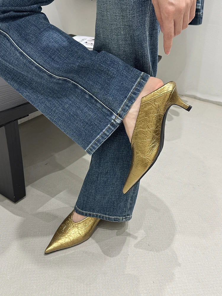 Women's Classic Pointed Toe Thin Heel Pumps