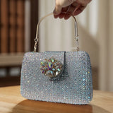 The Stellar-Glow Crystal Handbag Luxury Sparkling Diamond Clutch