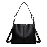 The Sovereign-Medium Silhouette High-Quality PU Leather Top-Handle Bag