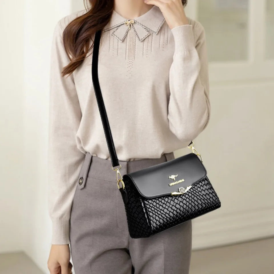 Die gewebte Wölbung Silhouette Luxus-Stricklederhandtasche