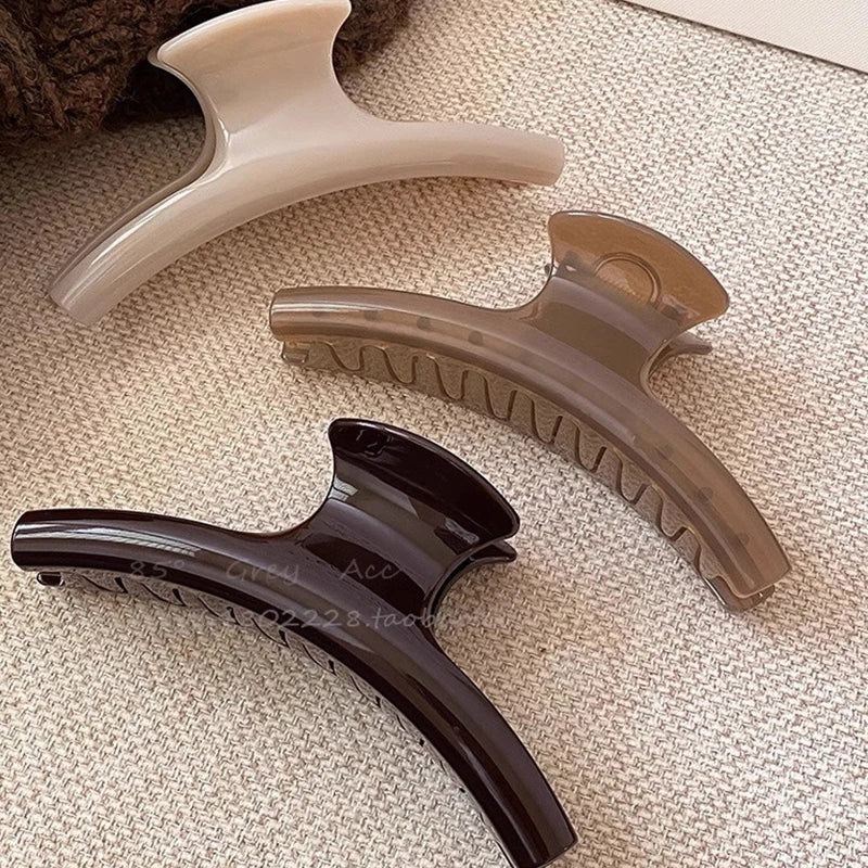 Elegant Solid 5.91in Large Hair Claw for Women
