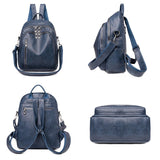 Weiche Damen-Schultertasche aus PU-Leder | Multifunktionaler Reise-Rucksack