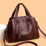 Luxus-Umhängetasche für Damen aus Leder – Designer-Schulterhandtasche für Frauen