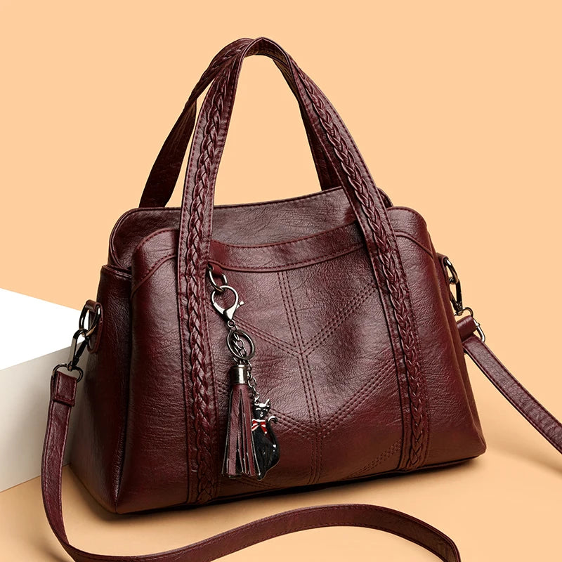 Luxus-Umhängetasche für Damen aus Leder – Designer-Schulterhandtasche für Frauen