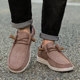 Men's Canvas Casual Shoes – Breathable Slip-On Loafers for Men