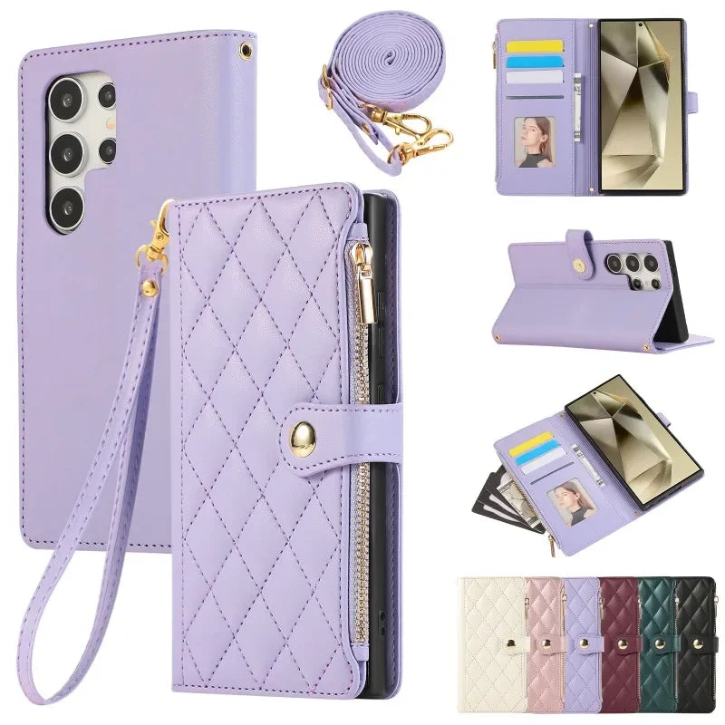 Crossbody Wallet Case for Samsung Galaxy S26 S25 S24 S23 Ultra S22 S21