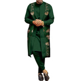 The "Legacy" Sovereign Suit: Bold 3-Piece African Print Set | Tailored Dashiki Coat, Inner Shirt & Trousers