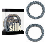 Das „Seidenfaden“-Slim-Set: Premium Skinny Scrunchies aus 100 % Maulbeerseide