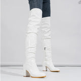 Women’s Patent Leather Over-The-Knee Boots – Sexy High Heel Thigh High Boots